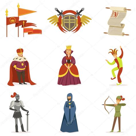 Personajes De Dibujos Animados Medievales Y Europeos Edad Media