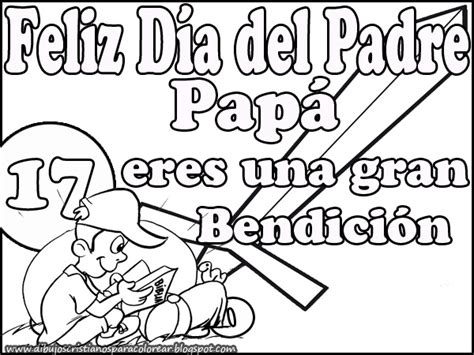 Postal tierna con imagen y dedicatoria incluida. Dibujos y diplomas día del padre para colorear