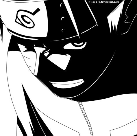 Black White Naruto By T I M O X On Deviantart