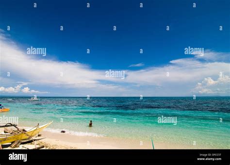 Beautiful White Sand Beaches In The Philippines Stock Photo Alamy