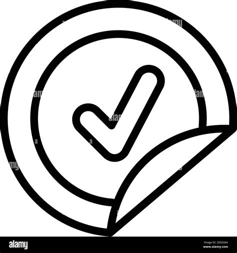 Approved Sticker Icon Outline Approved Sticker Vector Icon For Web