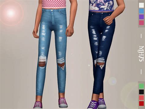 Margeh 75s S4 Rona Jeans Child Sims 4 Cc Kids Clothing Sims 4