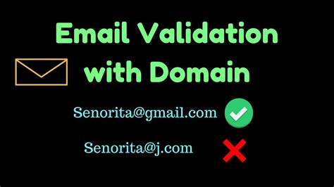 How To Validate Email Address With Domain Name In Php Youtube