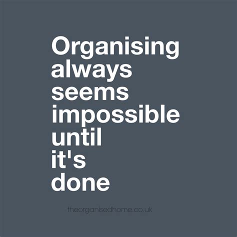 Quote About Organizing Inspiration