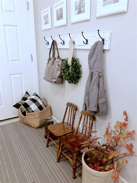 This easy to make farmhouse diy coat rack uses old barn wood and curtain tie backs to create a one of a kind coat rack. DIY Coat Rack in the Mudroom Entry - Valley + Birch | Diy ...