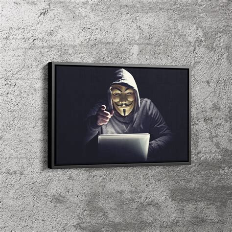 Hacker Poster Hack Hacking Internet Computer Art Canvas Print Etsy