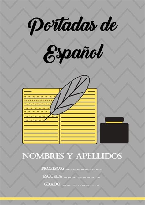 👉🏻Portadas de Español para Cuadernos 📚 | Portada de español, Portadas ...