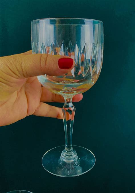 Large Fine Crystal Wine Glasses 8 Curated Lead Crystal Water Etsy
