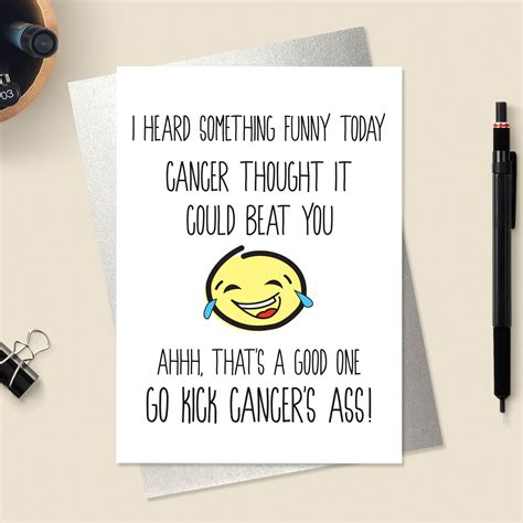 Funny Cancer Card Cancer Encouragement Card Funny Get Well Etsy Funny Get Well Cards Funny