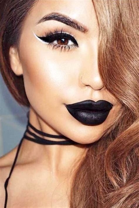 20 The Best Black Lipstick Ideas To Make You More Beautiful Black Lipstick Makeup Best Black