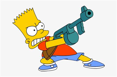 Download Share This Image Simpsons Bart With A Gun Hd Transparent