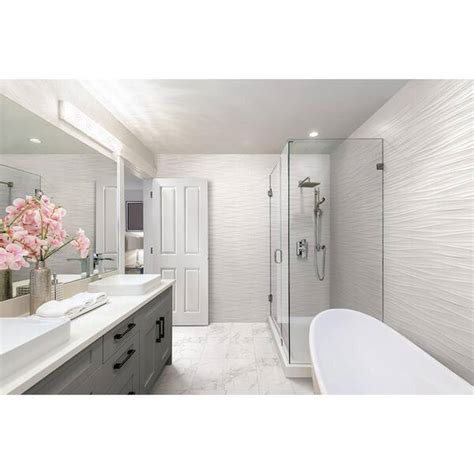White Ripple Bathroom Tiles Everything Bathroom