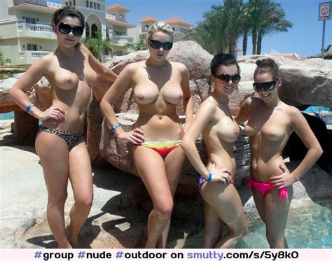 Group Nude Outdoor Beach Chooseone Far Right