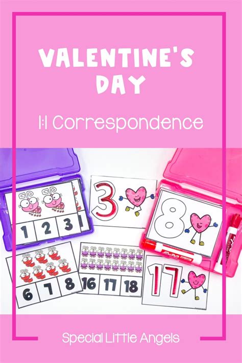 11 Correspondence Subitizing Valentines Day Counting Winter