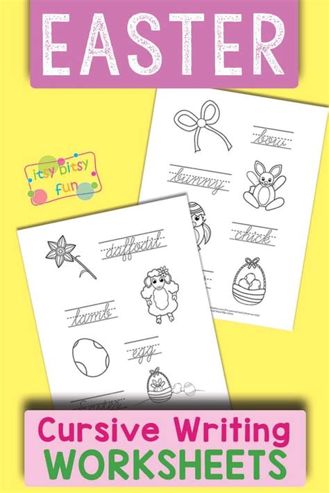 Home preschool kindergarten first grade math pinterest. Easter Cursive Writing Worksheets | Cursive writing ...