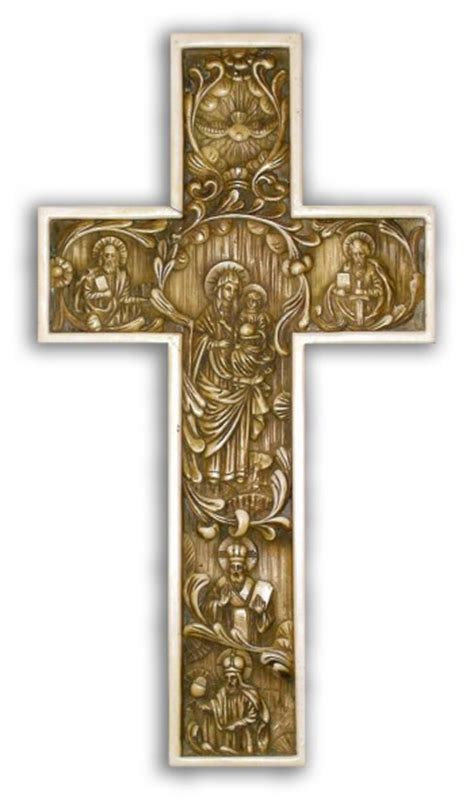 Byzantine True Church Cross Antiqued 12 Inch From Catholic Faith Store