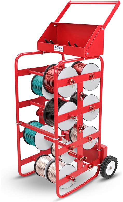 Bisupply Electrical Wire Spool Rack 11 Axle Portable Bulk Cable Reel