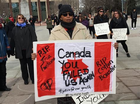 Hundreds Rally At Churchill Square To Demand Justice For Fontaine And