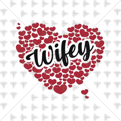 Wifey Hearts Wife Valentines Day Beauty Svg Dxf Png Design Etsy