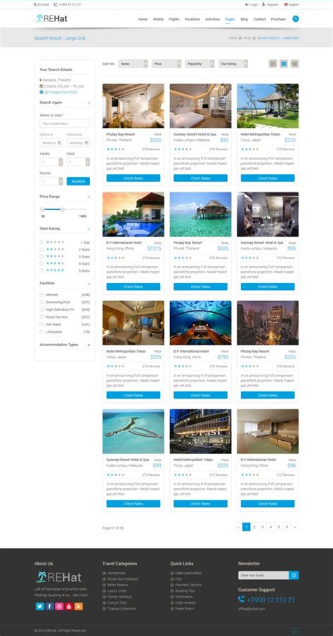 Rehat Html5 Responsive Template For Travel System By Abdhakeem