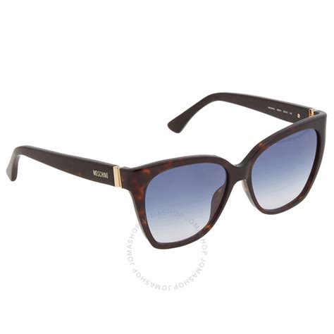 Moschino Blue Gradient Rectangular Ladies Sunglasses Mos066 S 0086 Dg 55 716736285153