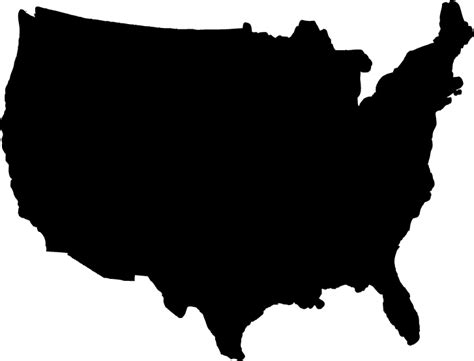 Transparent United States Map Silhouette Clip Art Usa Map Png Images