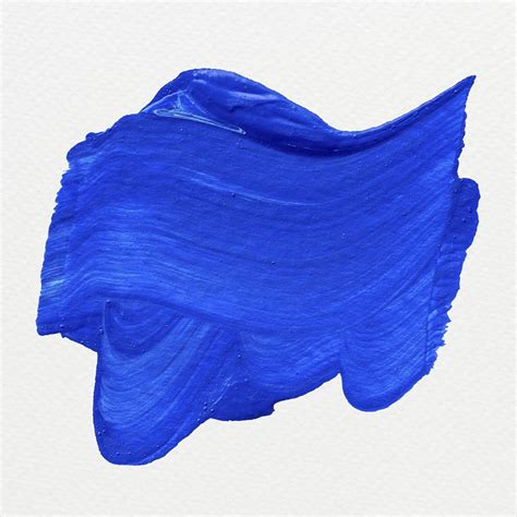 Blue Acrylic Brush Stroke Vector Free Psd Rawpixel