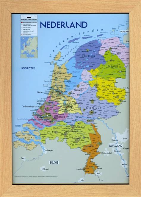 Gemaakt door kuyper, blaeu of delamarche. bol.com | Nederland kaart-ingelijst-beukenkleur-poster-34 ...