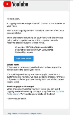 Youtube Hi Dalmatian A Copyright Owner Using Content Id Claimed Some Material In Your Video This