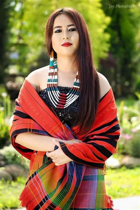 Manipuri Girl Tangkhul India Traditional Dress Beautiful Thai Women