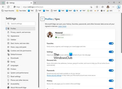 How To Enable And Sync Data On Microsoft Edge Browser