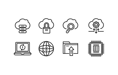 Cloud Computing Icons Vector Art Icons And Graphics For Free Download