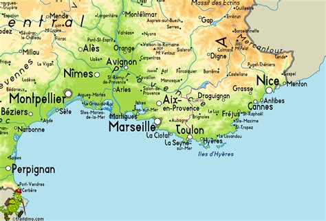 South France Map Recana Masana