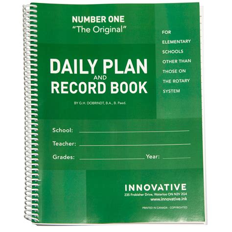 The Original Teacher Daily Plan Book Number One Grand And Toy