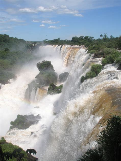 Iguazu Falls Located On The Border Of Argentina And Brazildefinitely