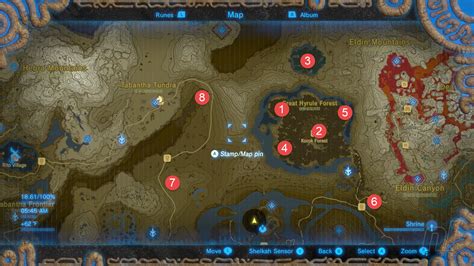Zelda Breath Of The Wild All Shrine Locations Walkthrough And Map