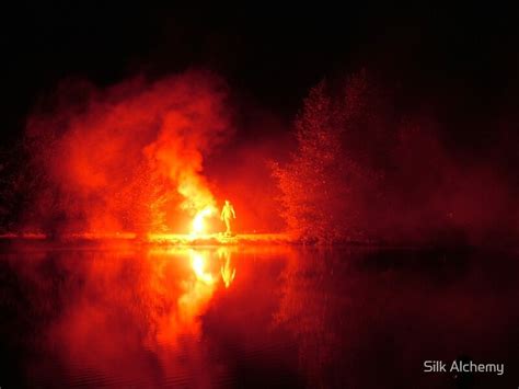 Fire Over Water By Silk Alchemy Redbubble