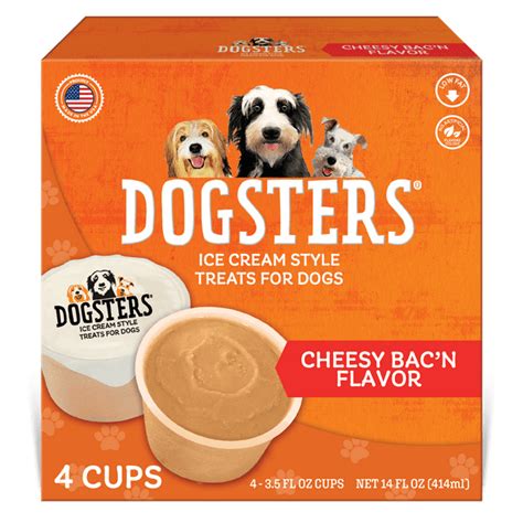 Dogsters Frozen Ice Cream Style Treats For Dogs Cheesy Bacn Flavor