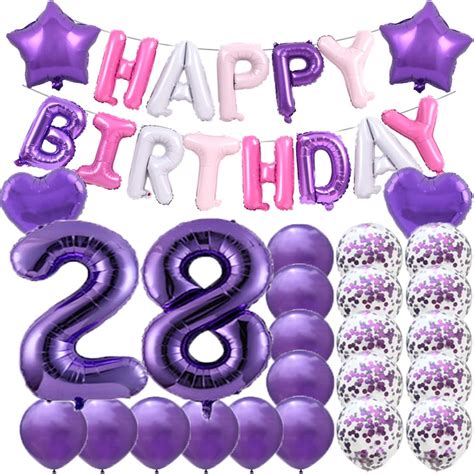 Sweet 28th Birthday Decorations Party Suppliespurple Number 28