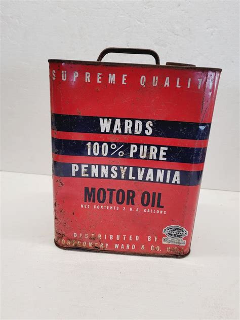 Vintage Wards 2 Gal Motor Oil Can Etsy Motor Oil Oils Canning