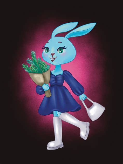 Cute Fashion Rabbit Character Illustration On Behance