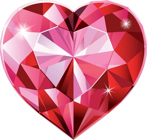 Red Diamond Heart 19617737 Png