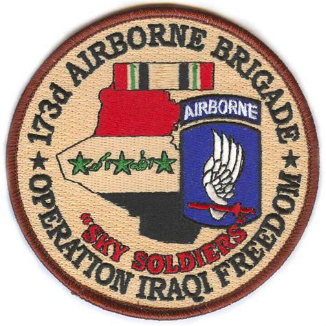 173rd Airborne Brigade 4 Operation Iraqi Freedom Patch