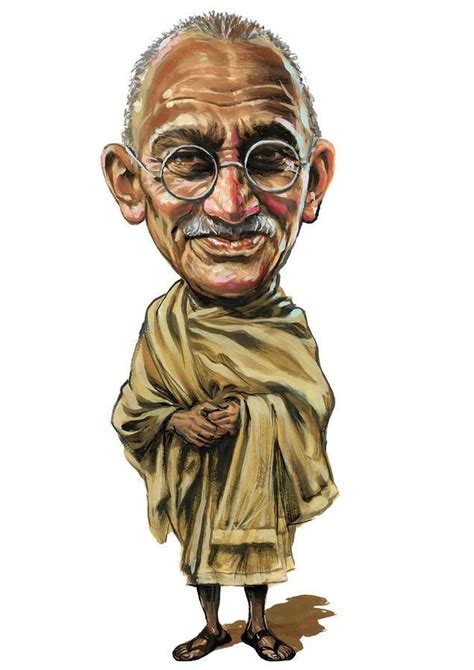 Mahatma Gandhi Caricature Caricature Celebrity Caricatures Famous Art