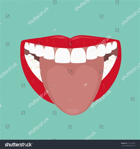 Wide Open Mouth Tongue Stock Vector Royalty Free 177619676 Shutterstock