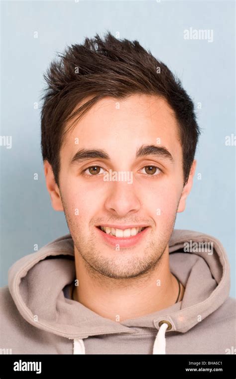 Studio Portrait Of Young Man Stock Photo Alamy