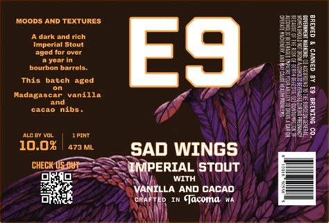 Sad Wings Bourbon Barrel Aged Imperial Stout Variant With Cacao
