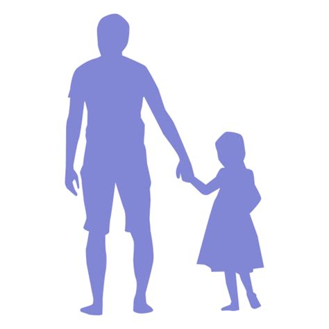 Father And Daughter Walking Silhouette Transparent Png And Svg Vector File