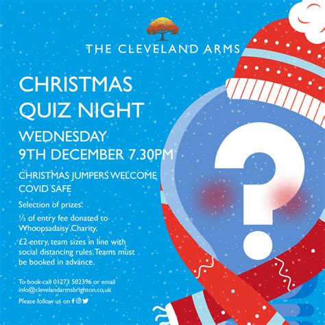 Christmas Quiz Night The Cleveland Arms Brighton