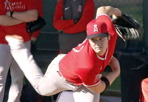 Mlb Shohei Ohtani Begins 4th Spring Training With The Angels 008